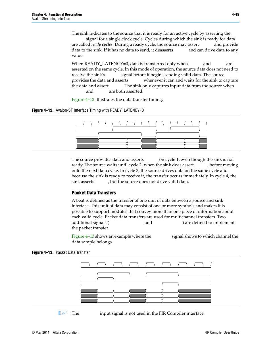 Packet data transfers –15, Packet data transfers | Altera FIR Compiler User Manual | Page 57 / 76