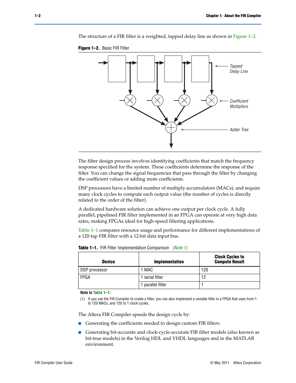 Altera FIR Compiler User Manual | Page 6 / 76