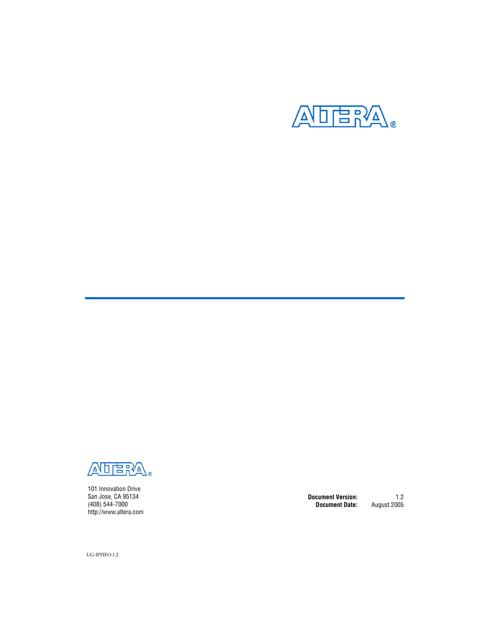 Altera First-In-First-Out Partitioner User Manual | 22 pages