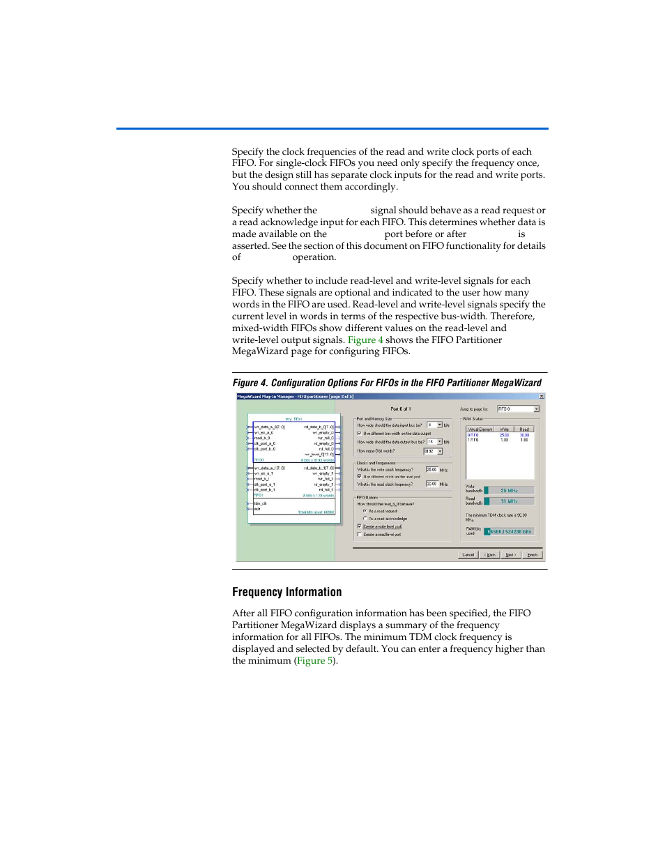 Frequency information | Altera First-In-First-Out Partitioner User Manual | Page 12 / 22