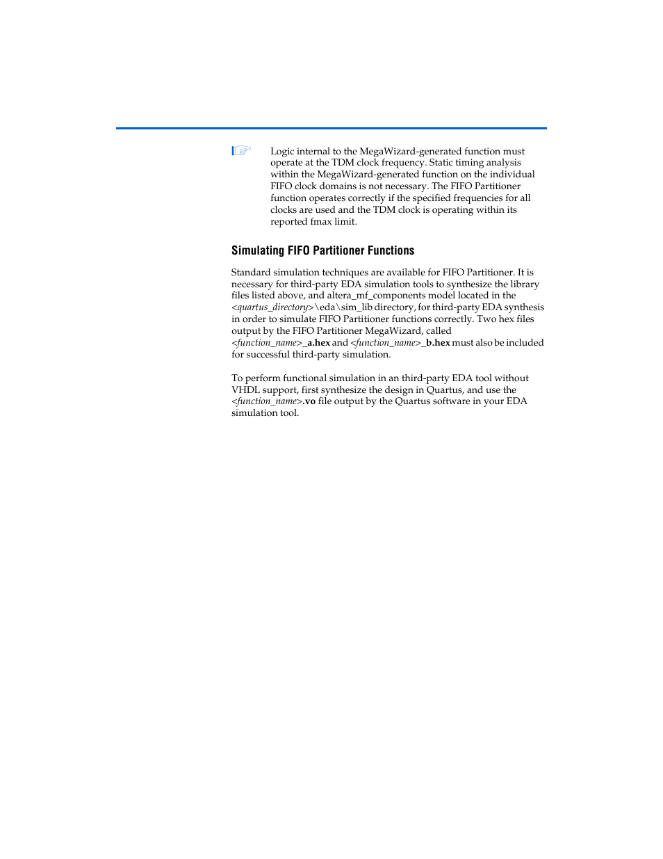 Simulating fifo partitioner functions | Altera First-In-First-Out Partitioner User Manual | Page 22 / 22