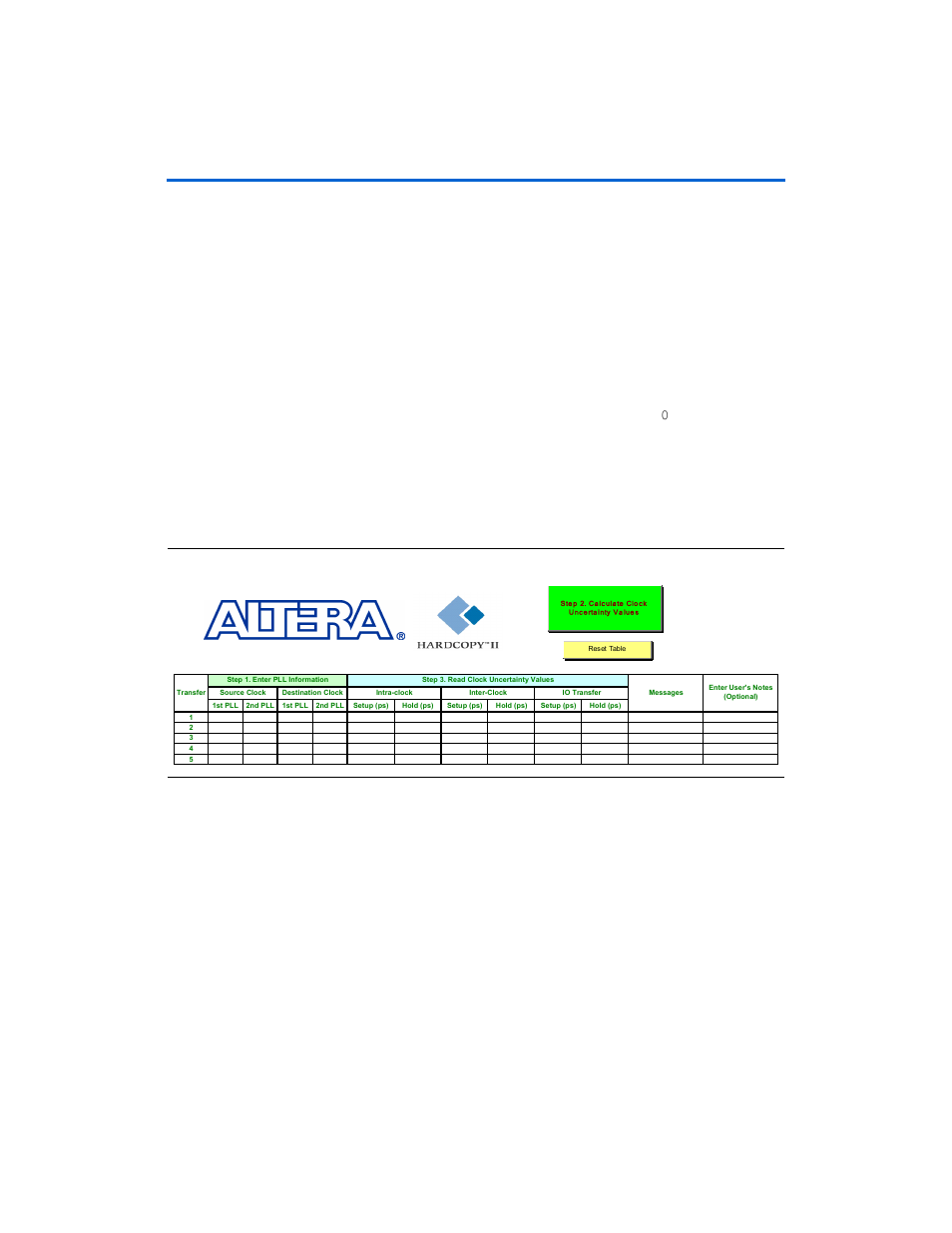 Using the advanced clock uncertainty calculator | Altera HardCopy II Clock Uncertainty Calculator User Manual | Page 22 / 62