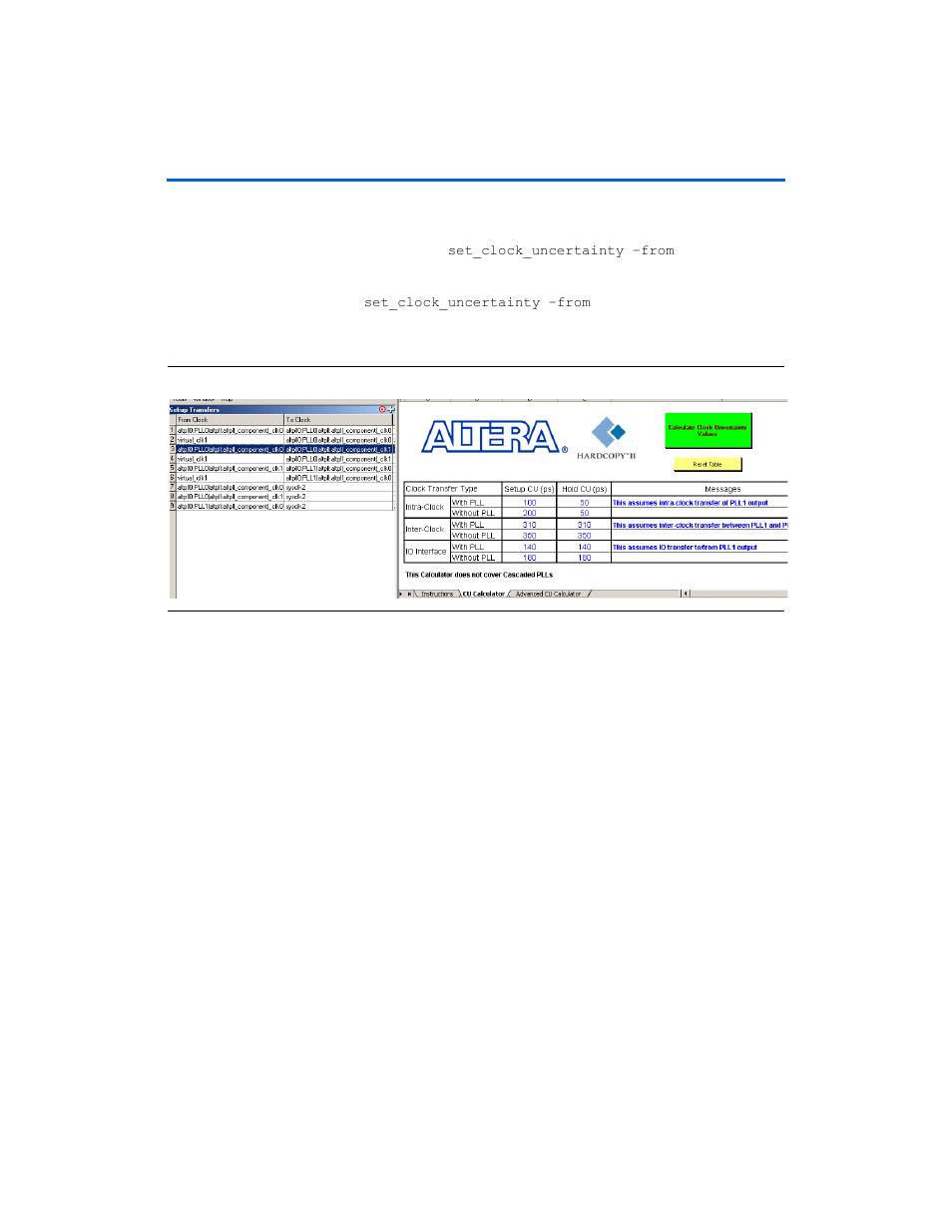 Altera HardCopy II Clock Uncertainty Calculator User Manual | Page 26 / 62