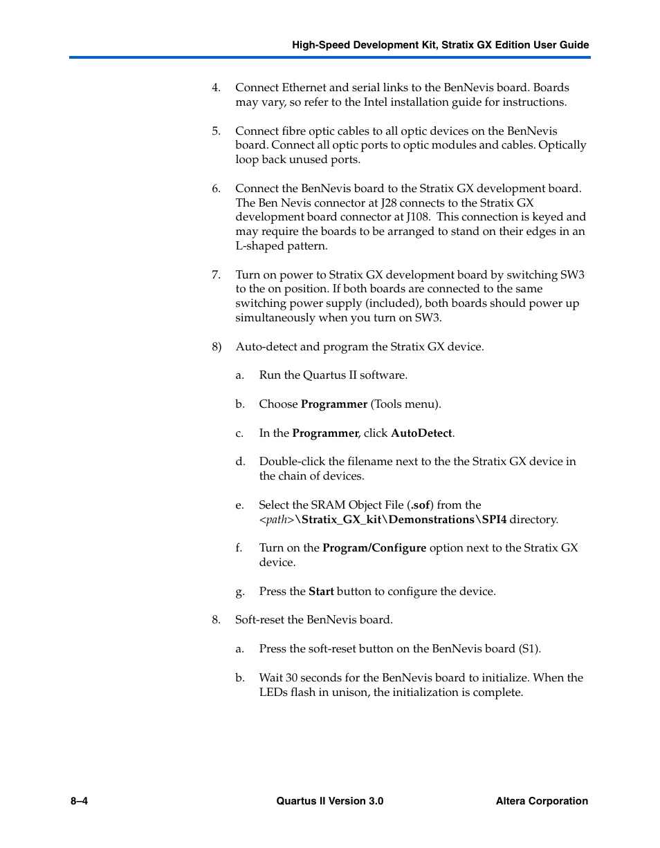 Altera High-Speed Development Kit, Stratix GX Edition User Manual | Page 132 / 140
