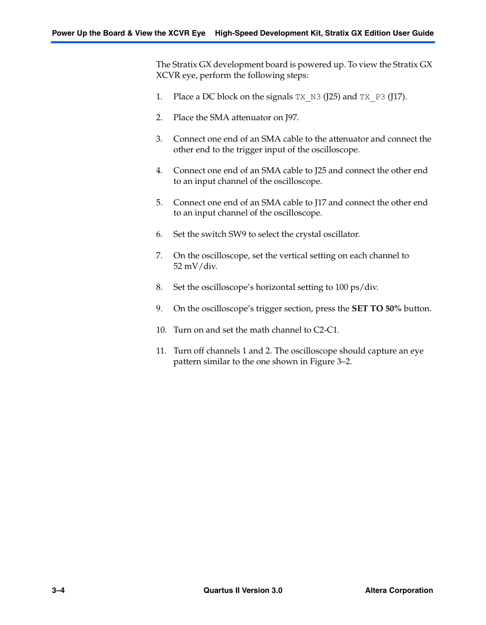 Altera High-Speed Development Kit, Stratix GX Edition User Manual | Page 26 / 140
