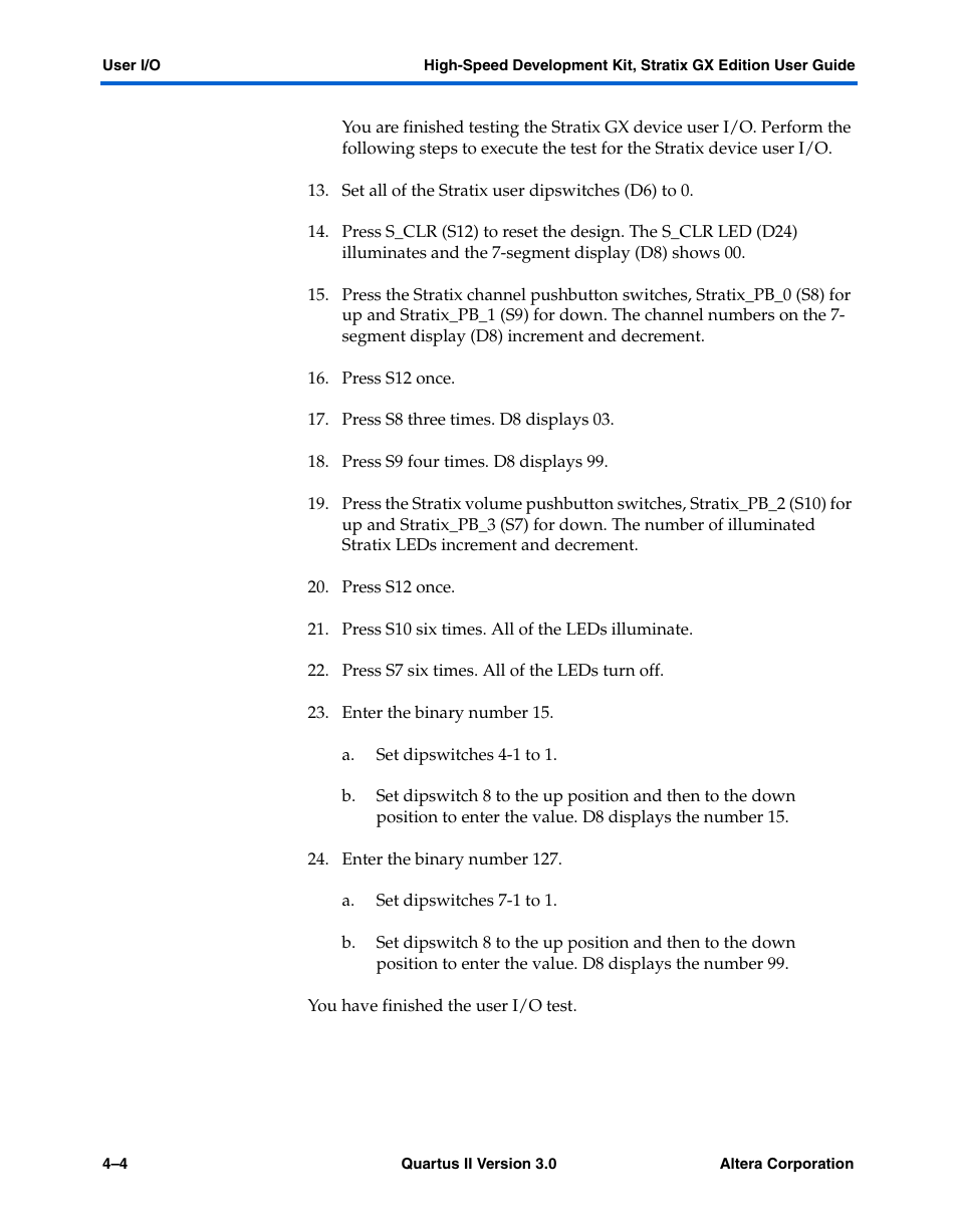Altera High-Speed Development Kit, Stratix GX Edition User Manual | Page 32 / 140