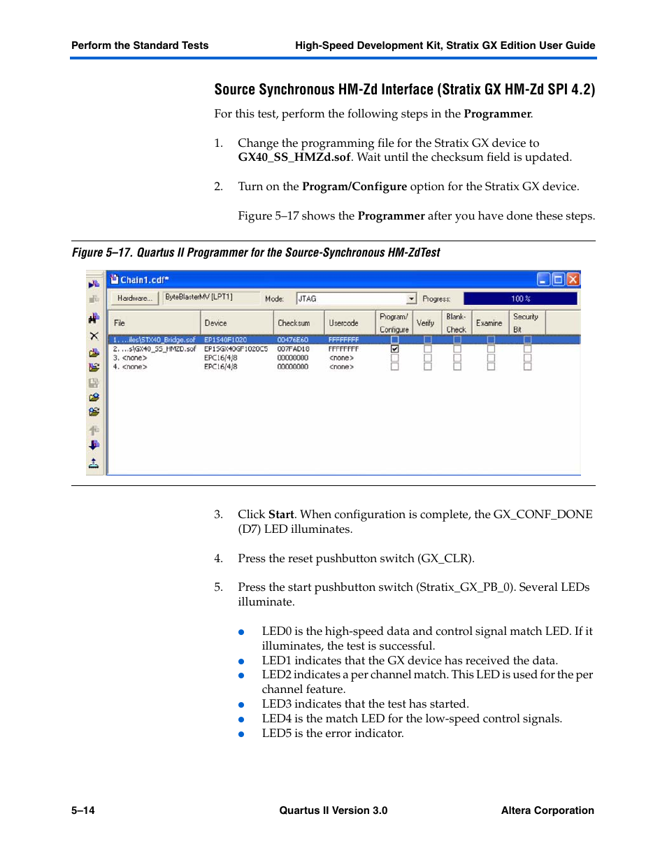 Altera High-Speed Development Kit, Stratix GX Edition User Manual | Page 58 / 140
