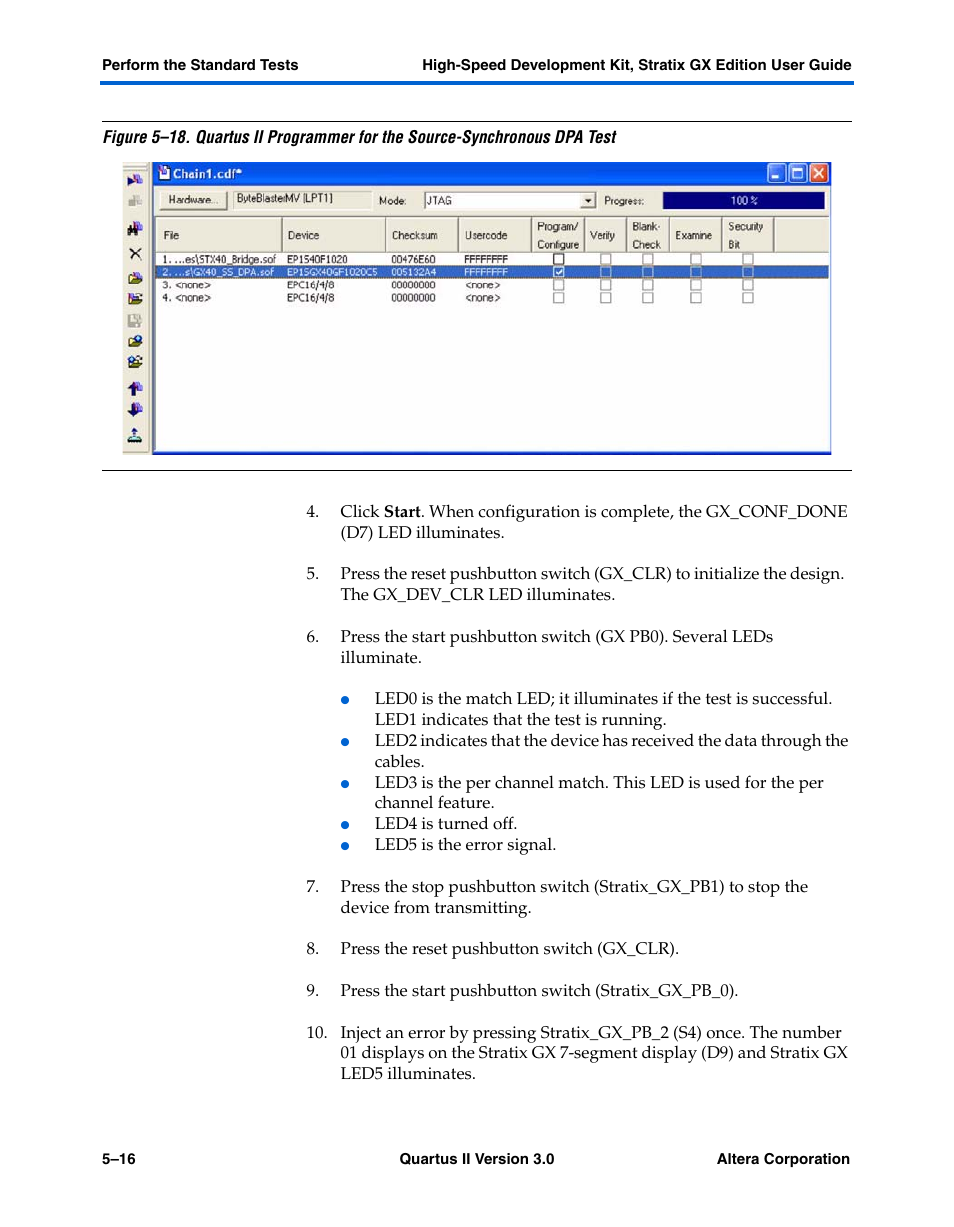Altera High-Speed Development Kit, Stratix GX Edition User Manual | Page 60 / 140