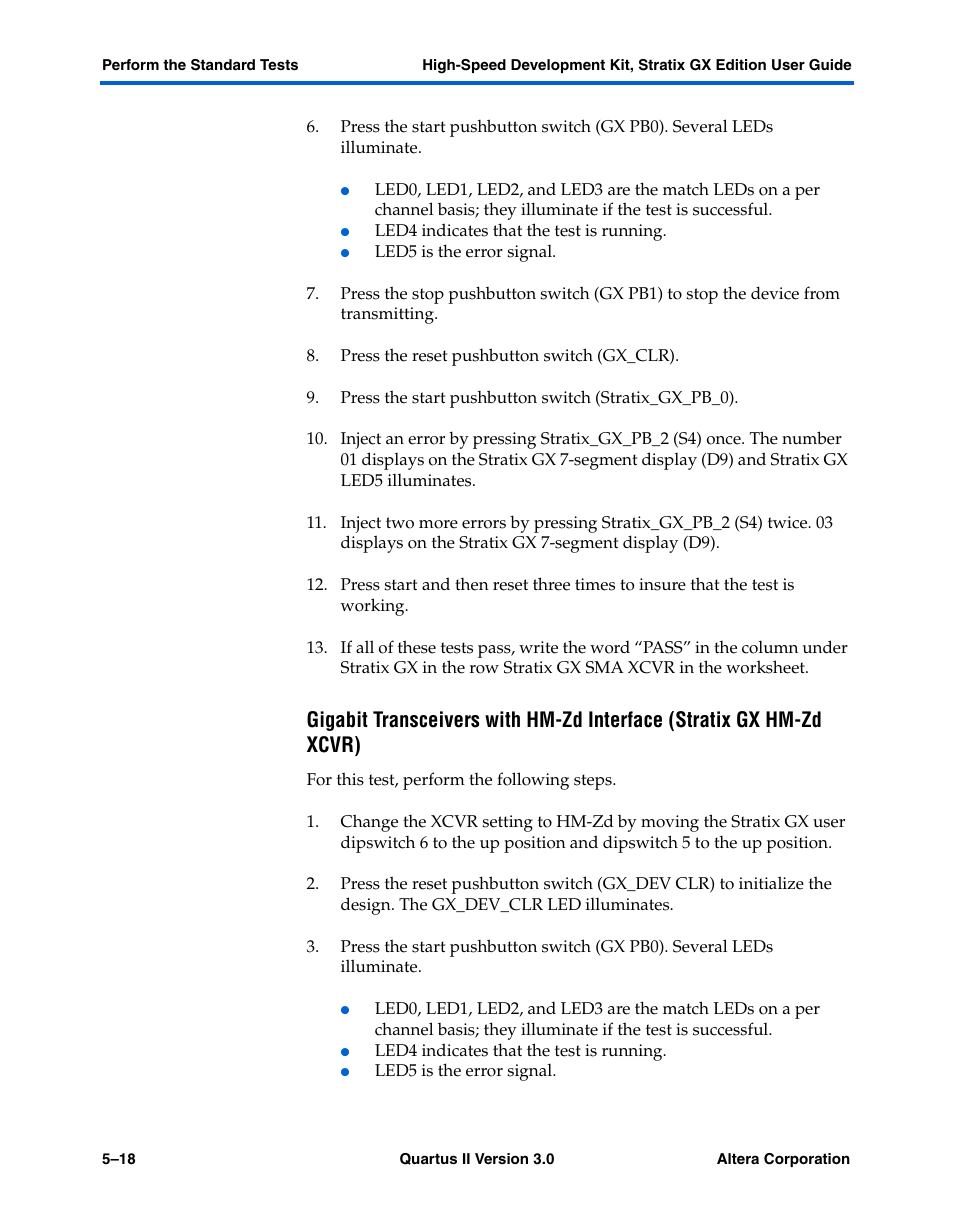 Altera High-Speed Development Kit, Stratix GX Edition User Manual | Page 62 / 140