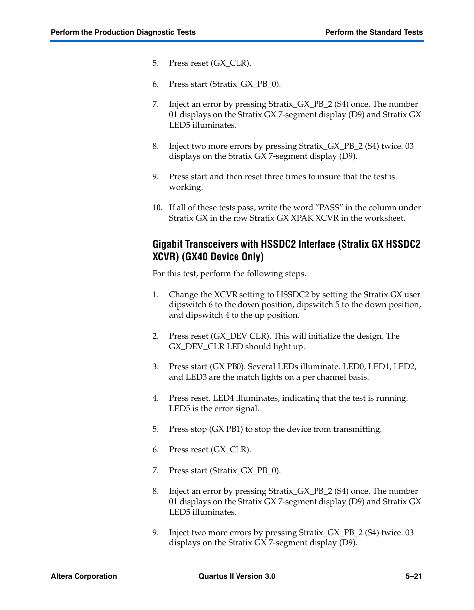 Altera High-Speed Development Kit, Stratix GX Edition User Manual | Page 65 / 140