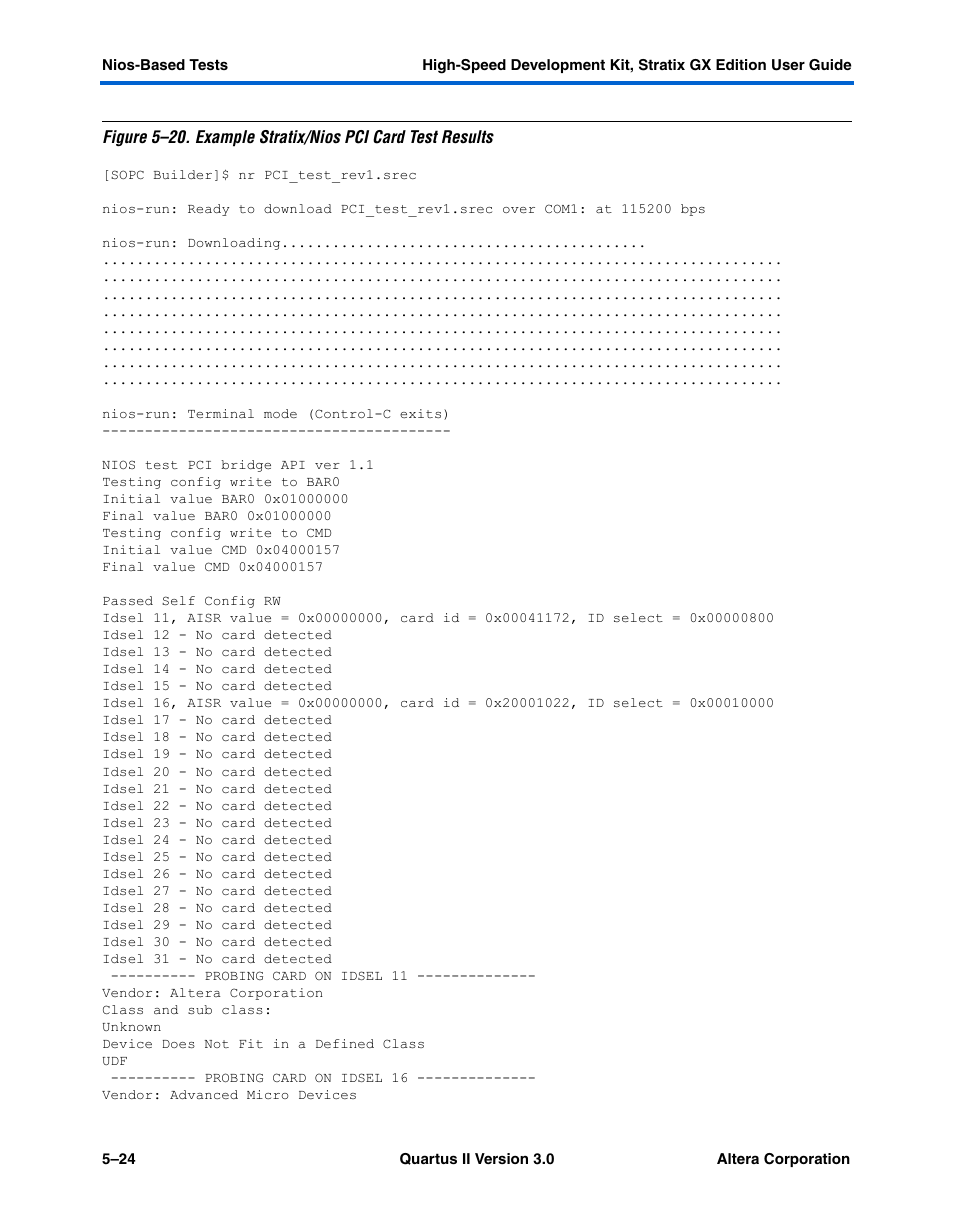 Altera High-Speed Development Kit, Stratix GX Edition User Manual | Page 68 / 140