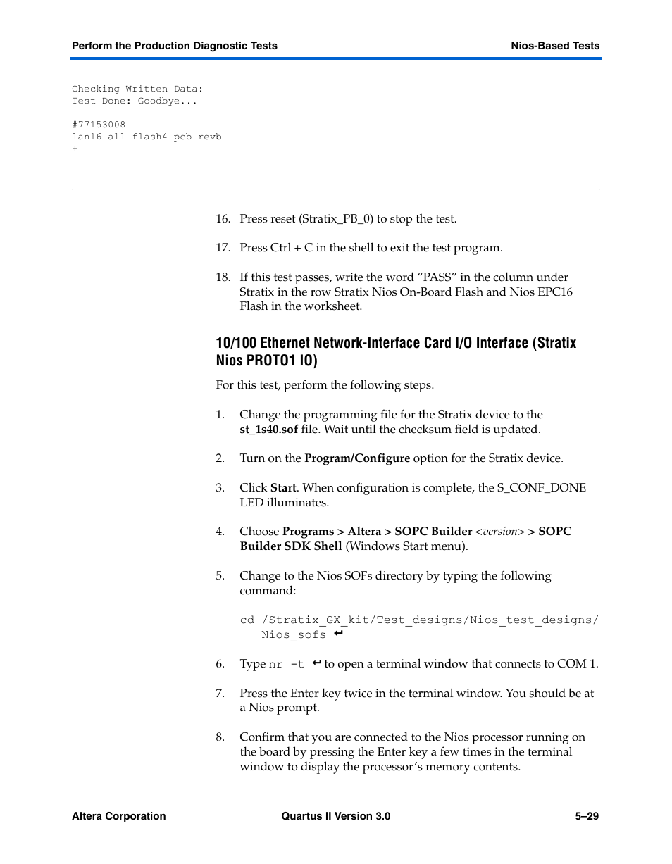 Altera High-Speed Development Kit, Stratix GX Edition User Manual | Page 73 / 140