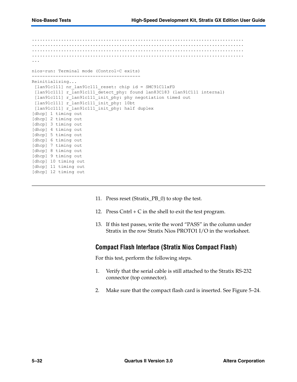 Altera High-Speed Development Kit, Stratix GX Edition User Manual | Page 76 / 140