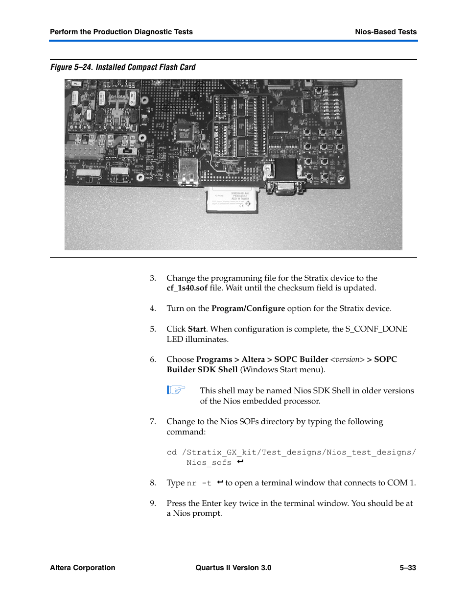 Altera High-Speed Development Kit, Stratix GX Edition User Manual | Page 77 / 140