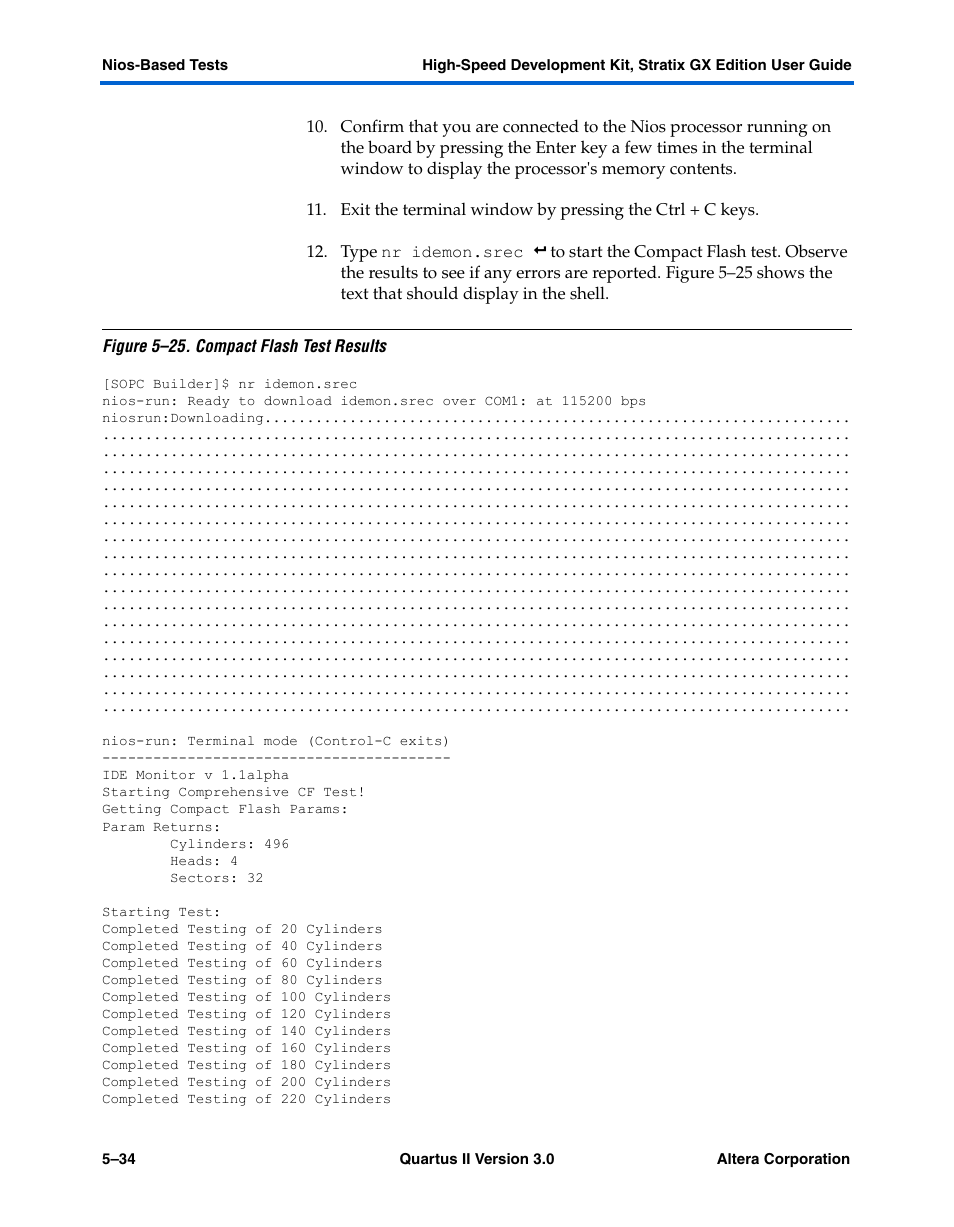 Altera High-Speed Development Kit, Stratix GX Edition User Manual | Page 78 / 140