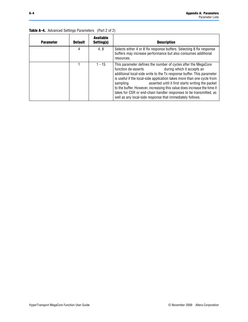 Altera HyperTransport MegaCore Function User Manual | Page 70 / 76