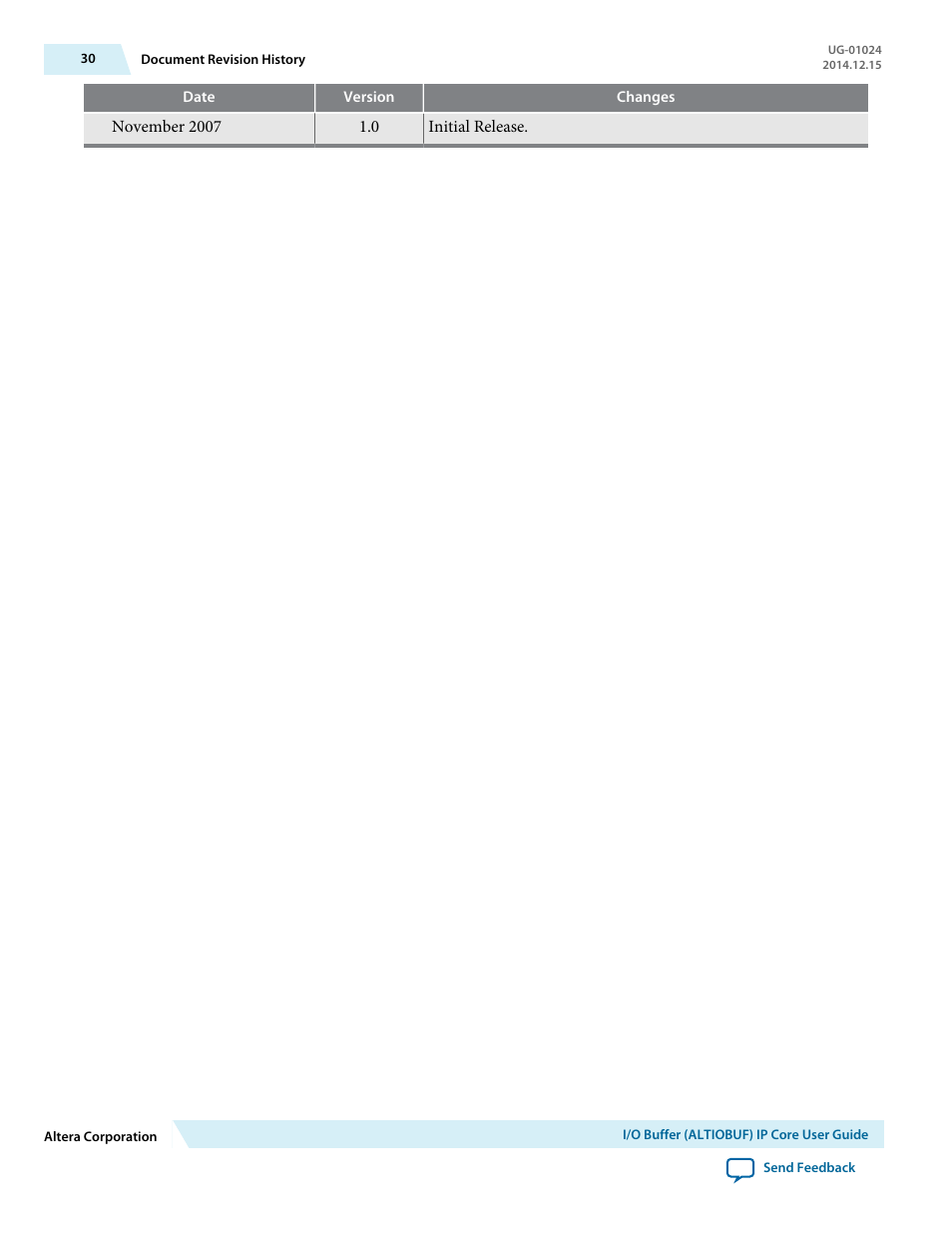 Altera I/O Buffer (ALTIOBUF) IP Core User Manual | Page 30 / 30