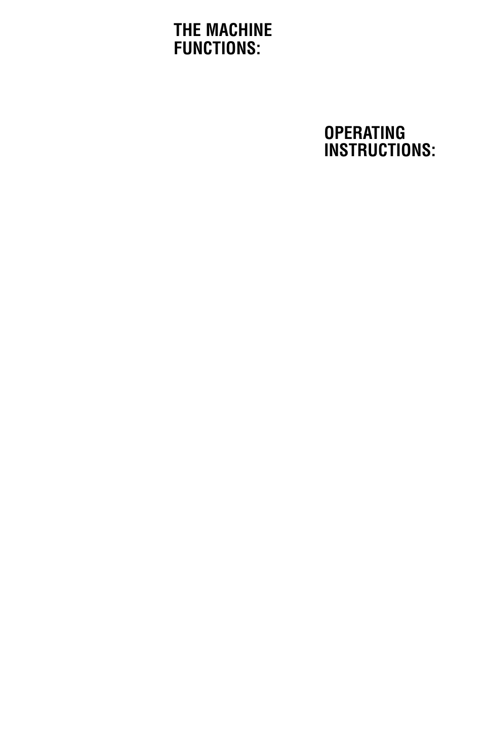 The machine functions, Operating instructions | Cuisinart MP-14N Series User Manual | Page 8 / 24