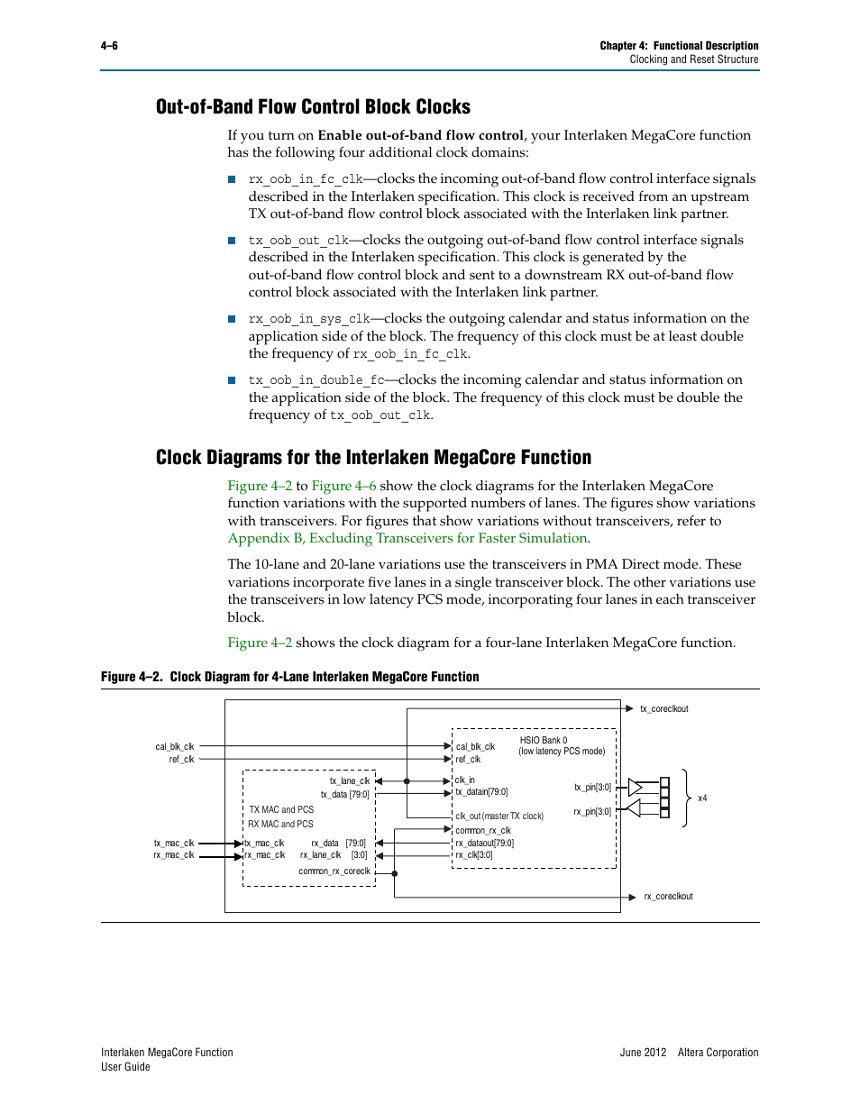 Out-of-band flow control block clocks | Altera Interlaken MegaCore Function User Manual | Page 32 / 90