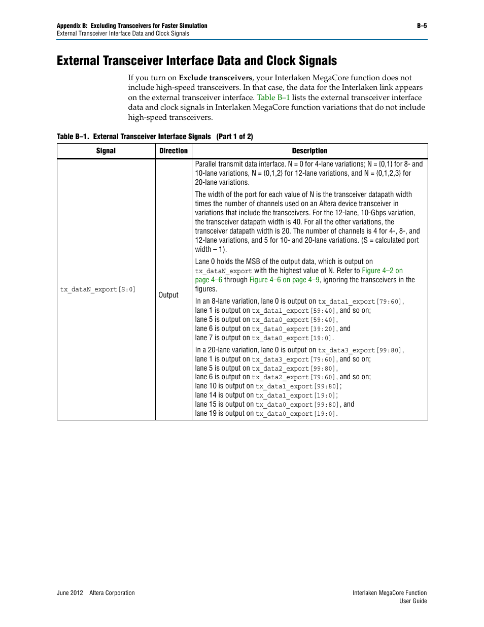 Altera Interlaken MegaCore Function User Manual | Page 77 / 90