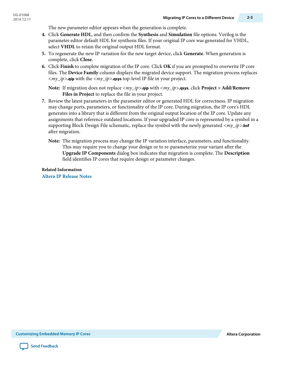 Altera Internal Memory (RAM and ROM) IP Core User Manual | Page 10 / 57
