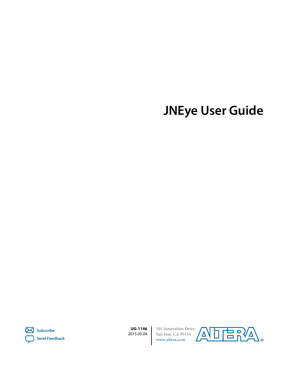 Altera JNEye User Manual | 194 pages