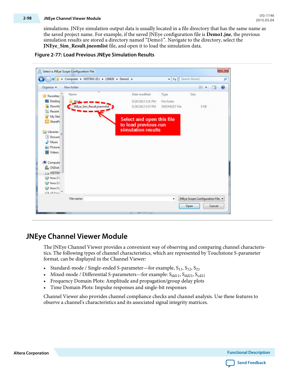 Jneye channel viewer module, Jneye channel viewer module -98 | Altera JNEye User Manual | Page 104 / 194