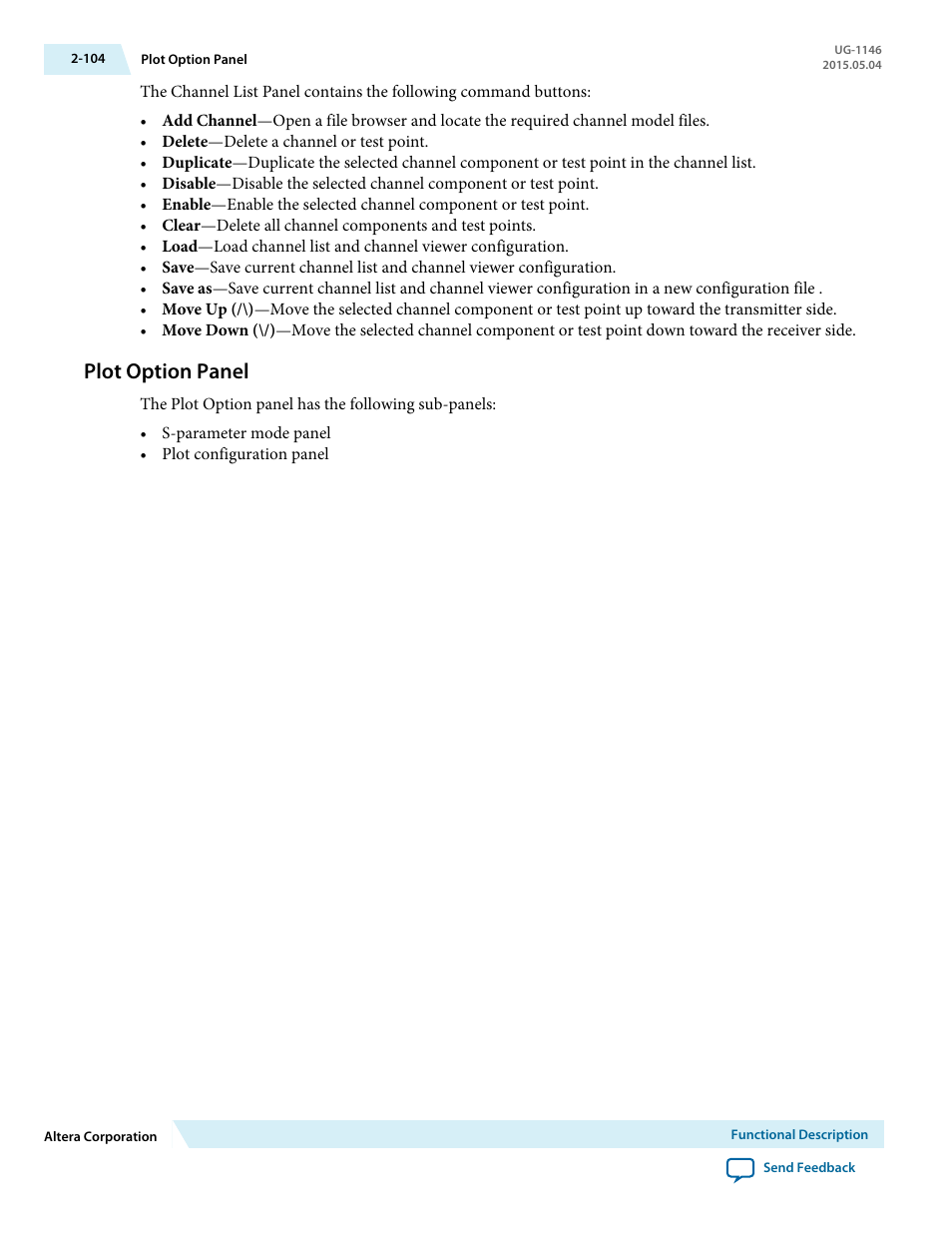 Plot option panel, Plot option panel -104 | Altera JNEye User Manual | Page 110 / 194