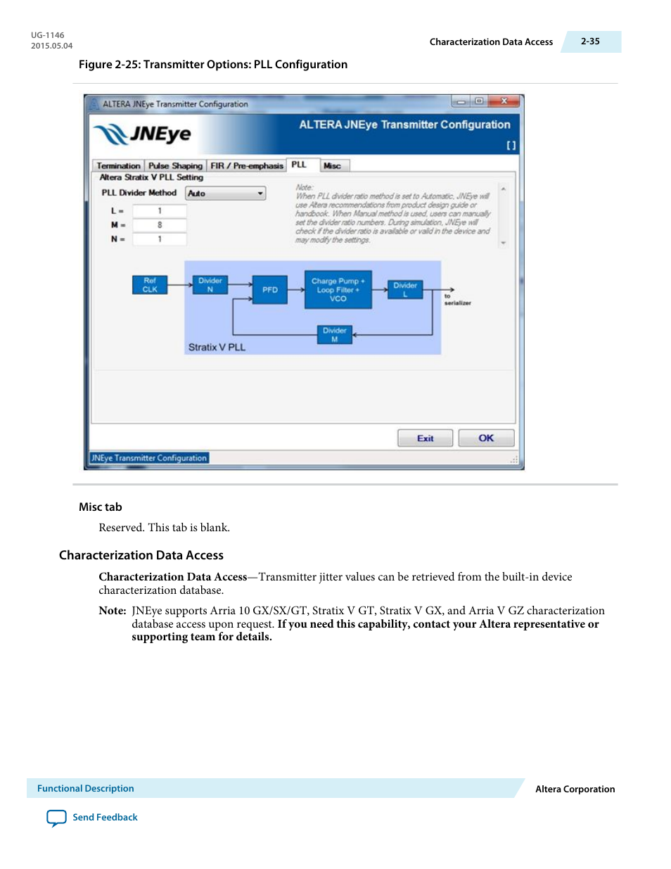 Characterization data access | Altera JNEye User Manual | Page 41 / 194