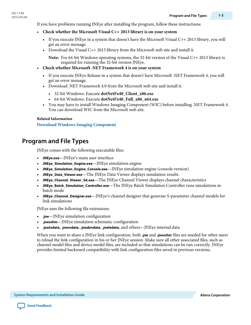 Program and file types, Program and file types -3 | Altera JNEye User Manual | Page 6 / 194