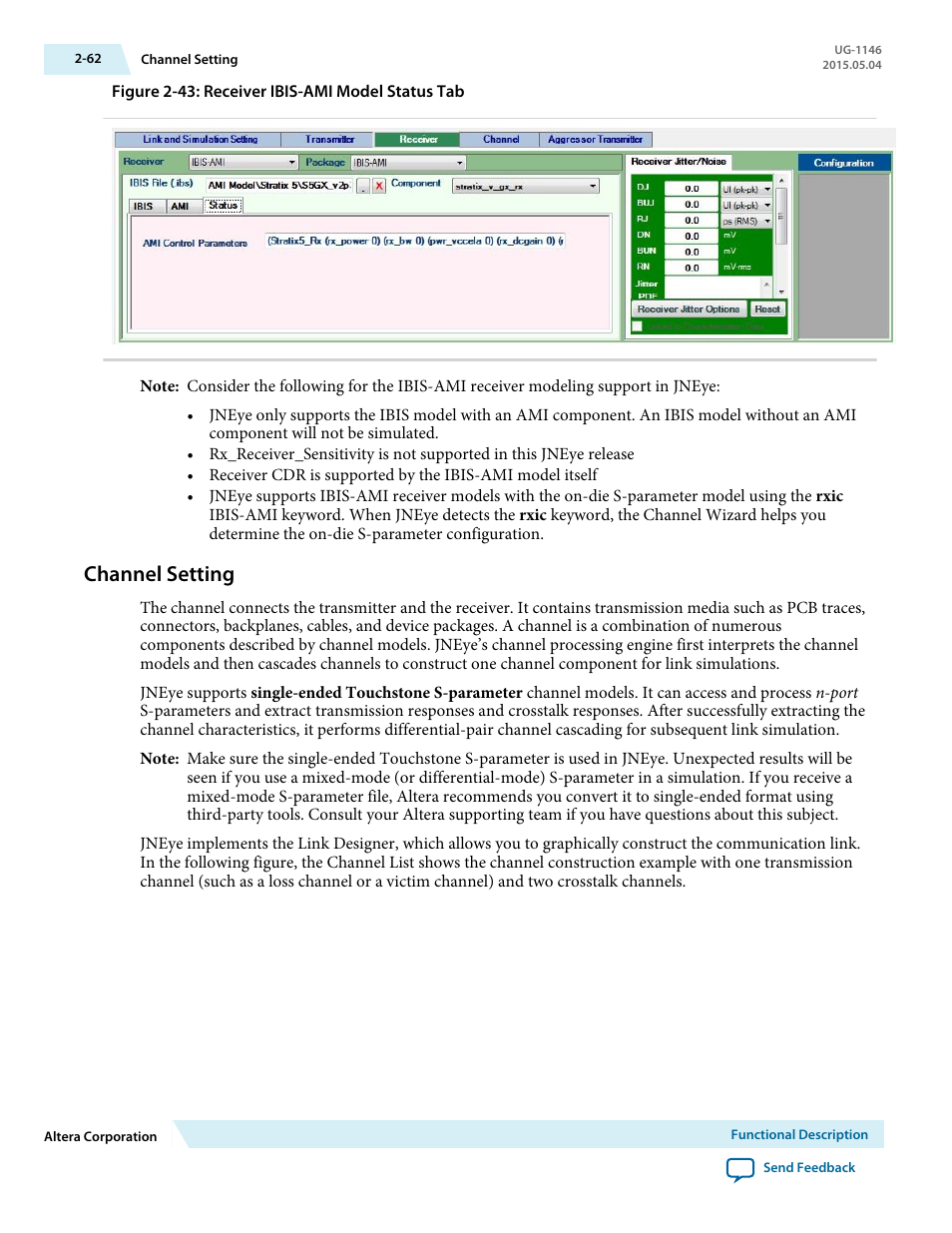 Channel setting, Channel setting -62 | Altera JNEye User Manual | Page 68 / 194