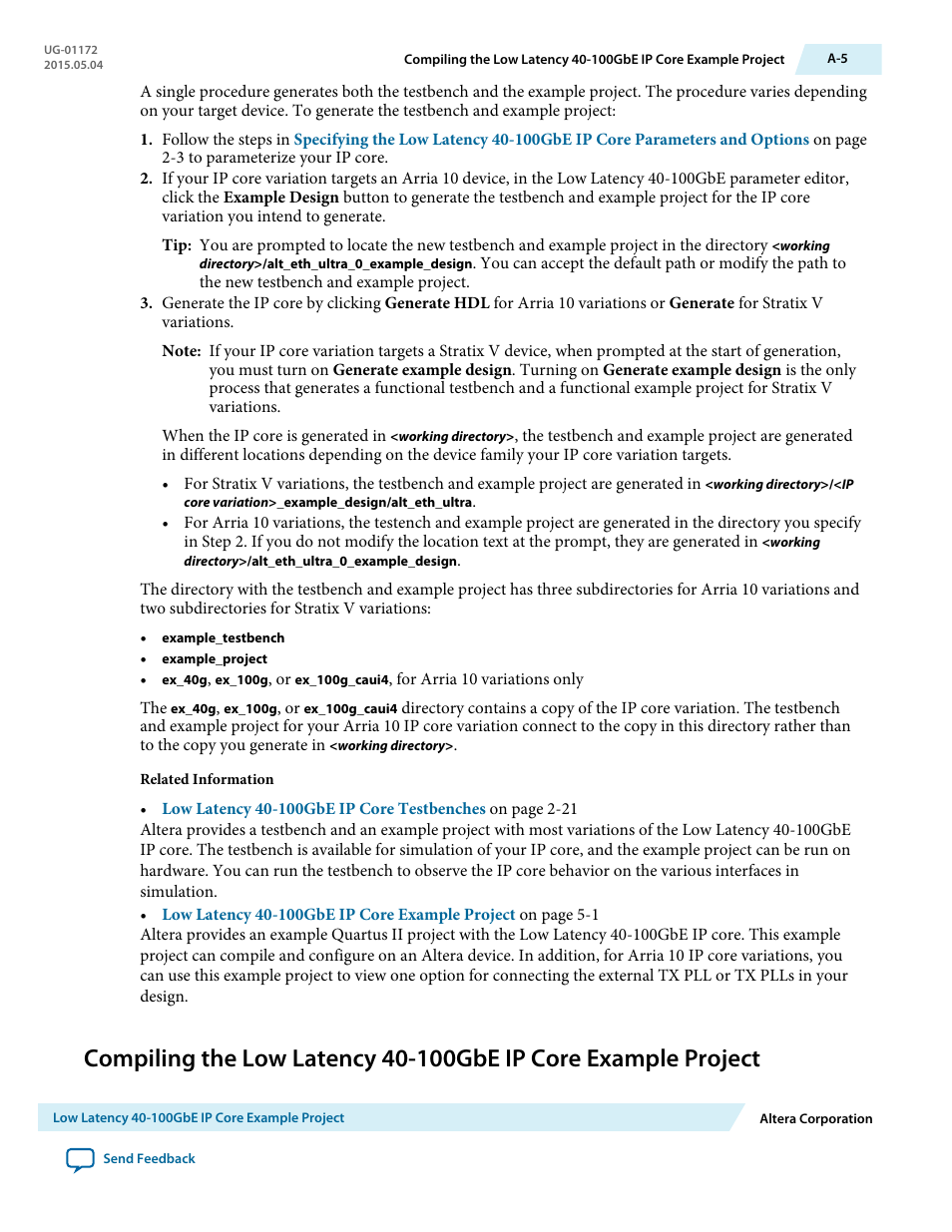 Altera Low Latency 40-Gbps Ethernet MAC and PHY MegaCore Function User Manual | Page 158 / 196