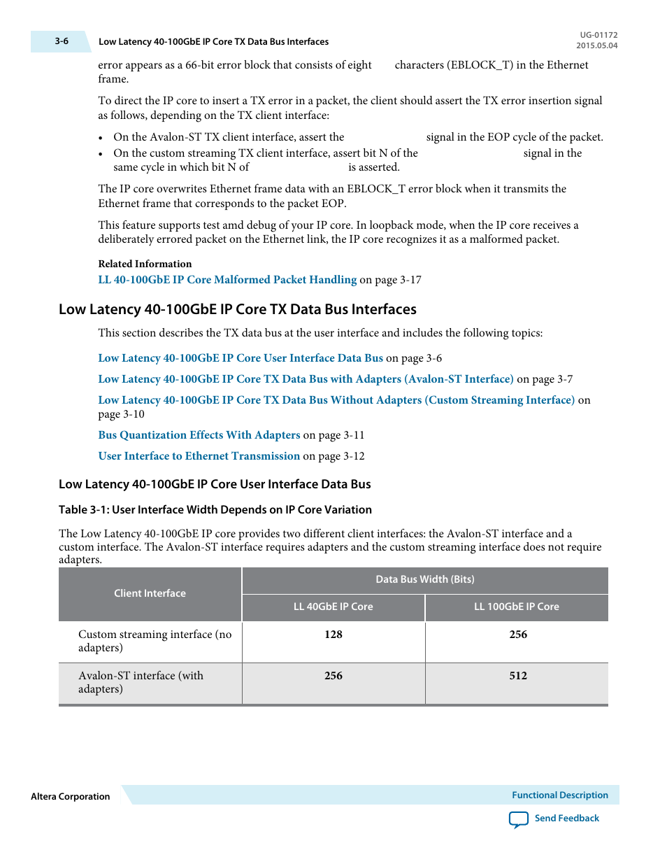 Altera Low Latency 40-Gbps Ethernet MAC and PHY MegaCore Function User Manual | Page 51 / 196