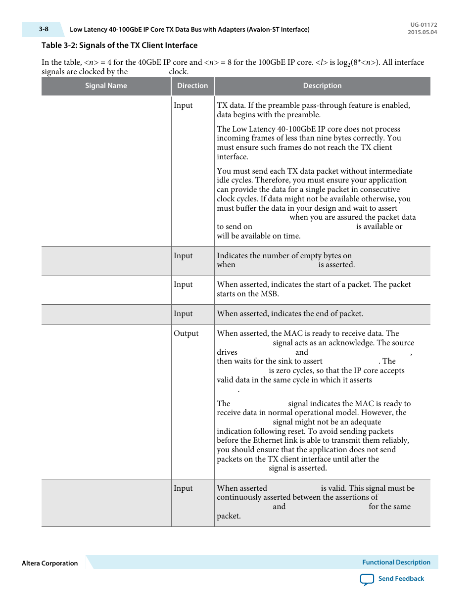 Altera Low Latency 40-Gbps Ethernet MAC and PHY MegaCore Function User Manual | Page 53 / 196