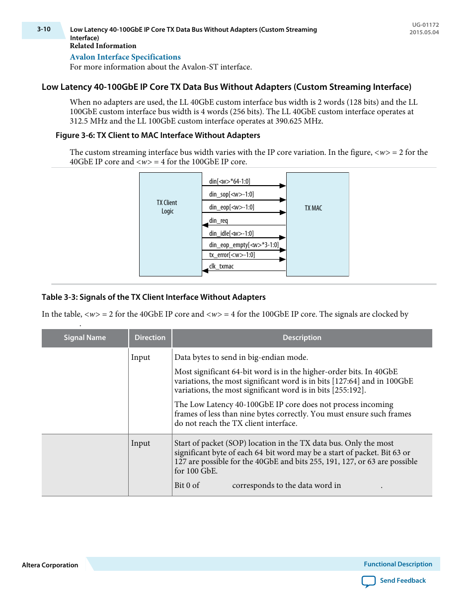 Altera Low Latency 40-Gbps Ethernet MAC and PHY MegaCore Function User Manual | Page 55 / 196