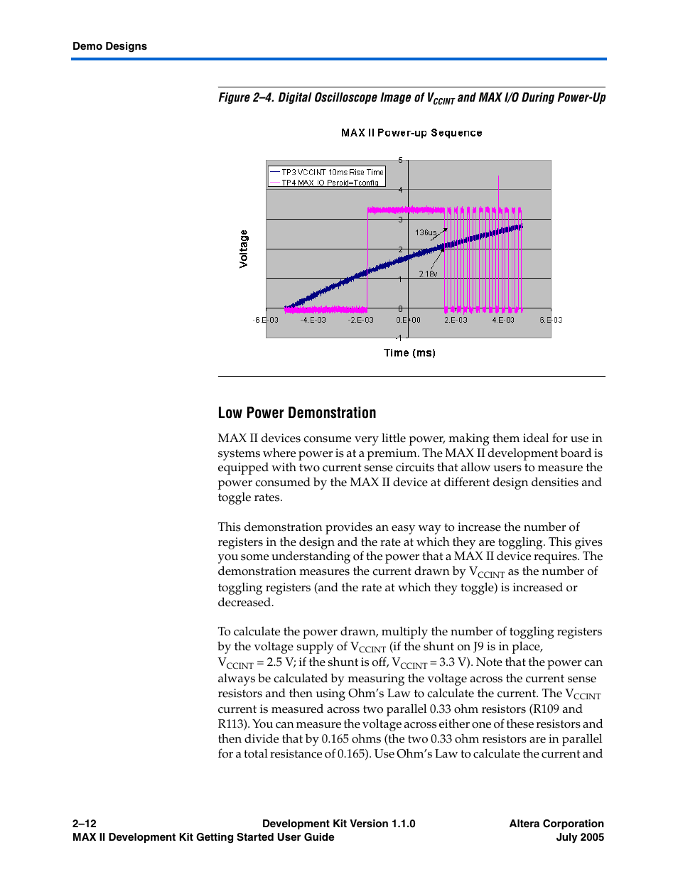 Low power demonstration, Figure 2–4 | Altera MAX II User Manual | Page 20 / 38