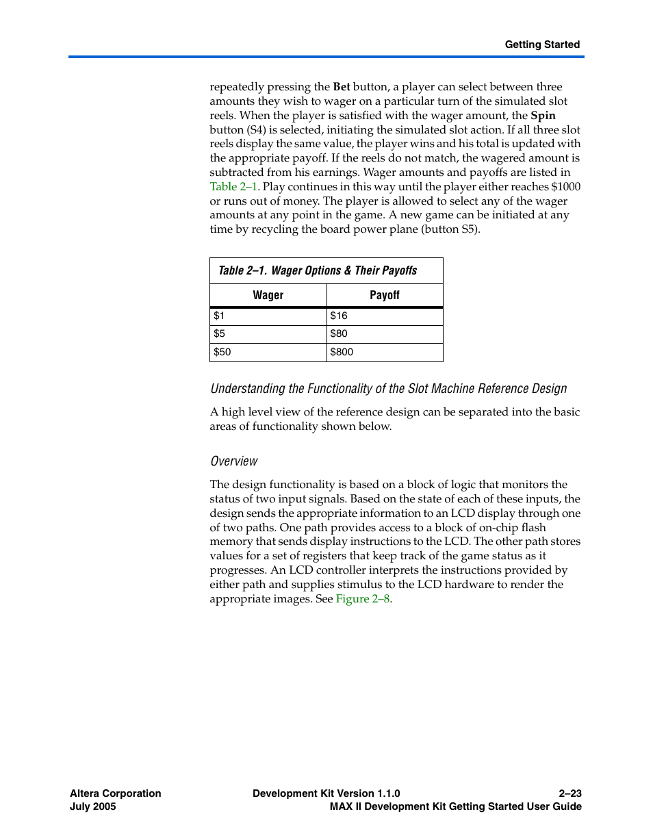 Overview | Altera MAX II User Manual | Page 31 / 38