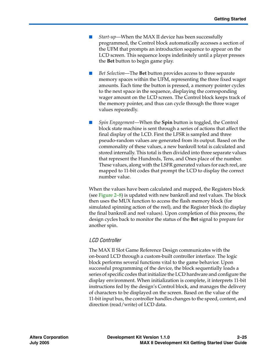 Lcd controller | Altera MAX II User Manual | Page 33 / 38