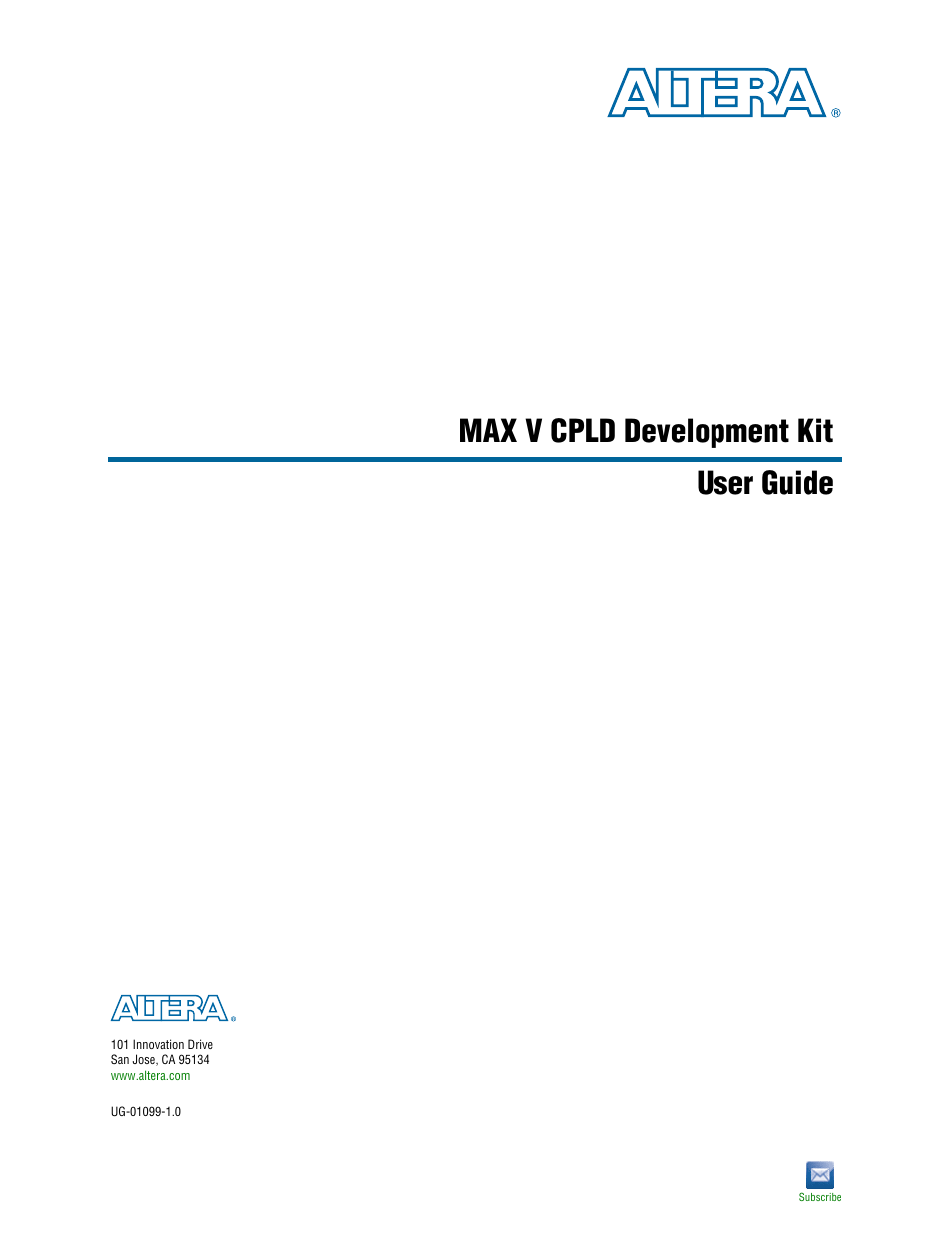 Altera MAX V CPLD User Manual | 30 pages