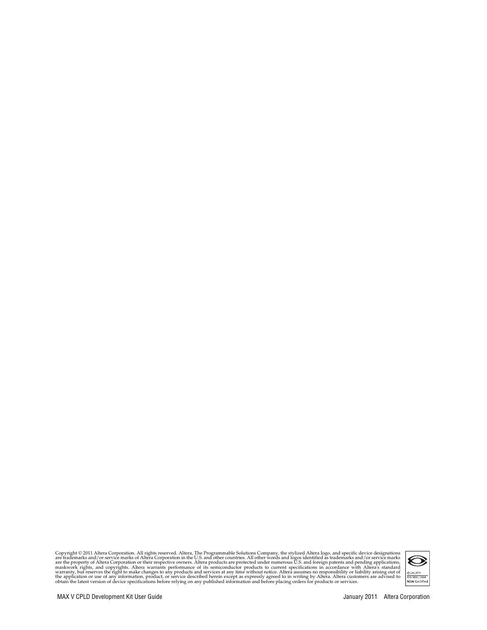 Altera MAX V CPLD User Manual | Page 2 / 30