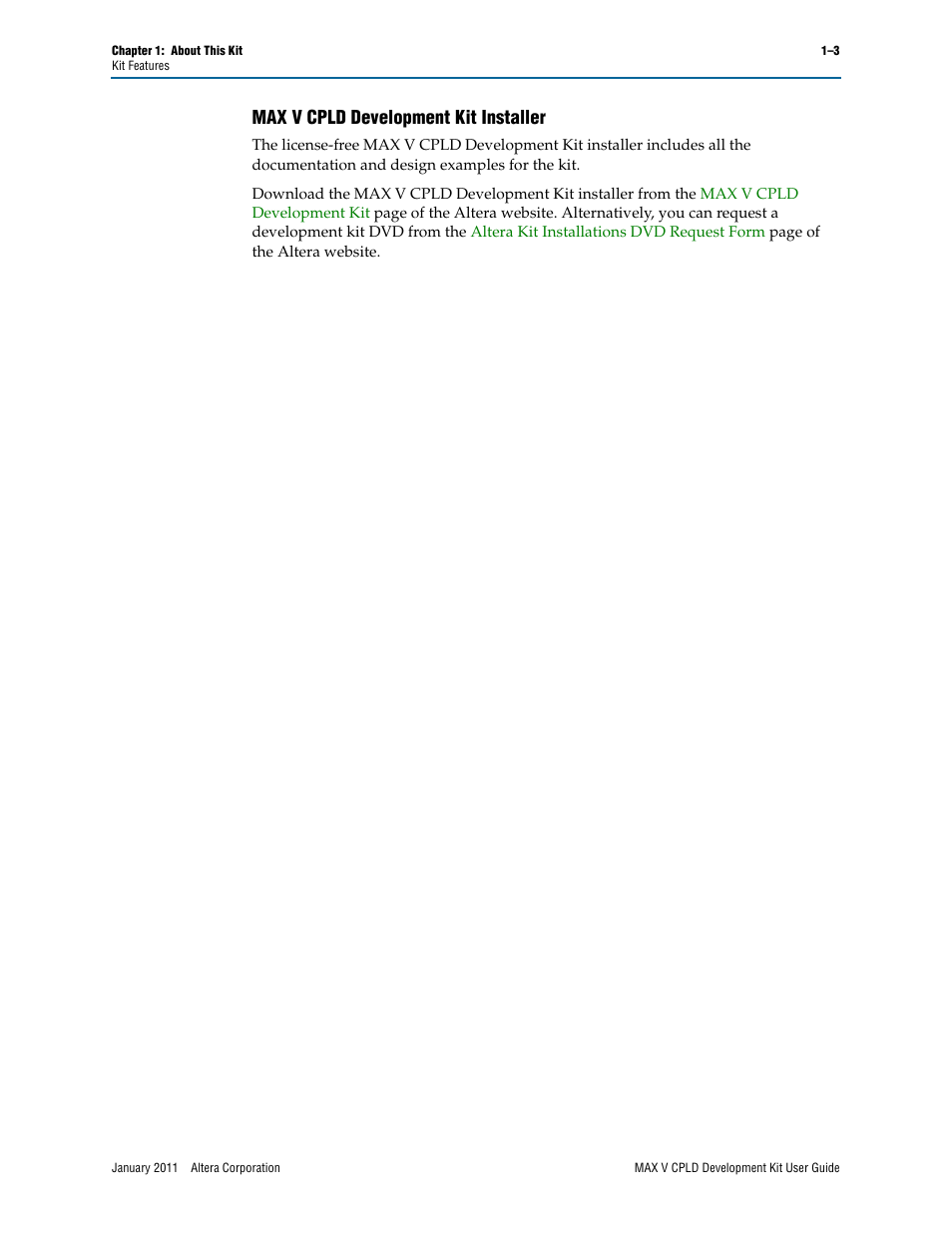 Max v cpld development kit installer –3, Max v cpld development kit installer | Altera MAX V CPLD User Manual | Page 7 / 30