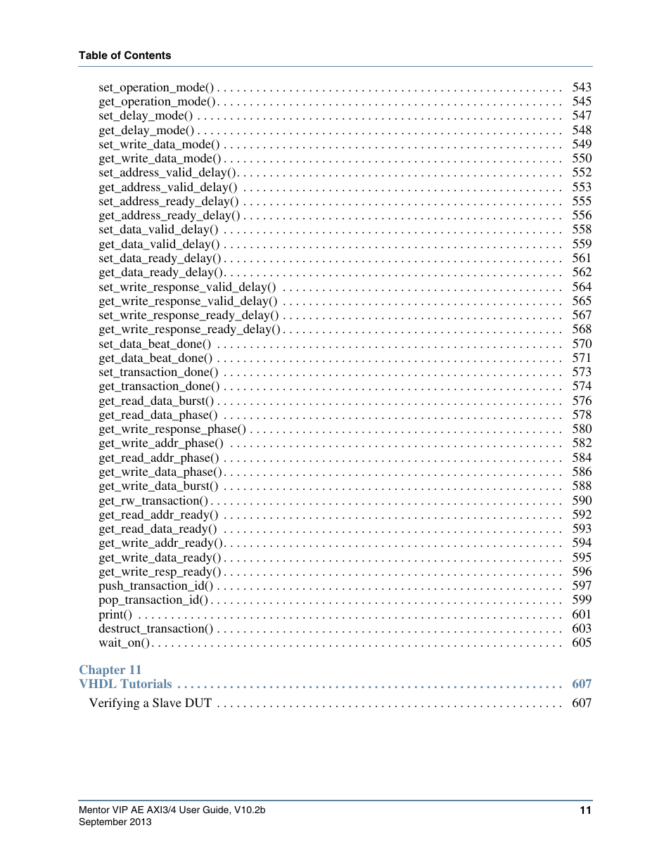 Altera Mentor Verification IP Altera Edition AMBA AXI3/4TM User Manual | Page 11 / 783