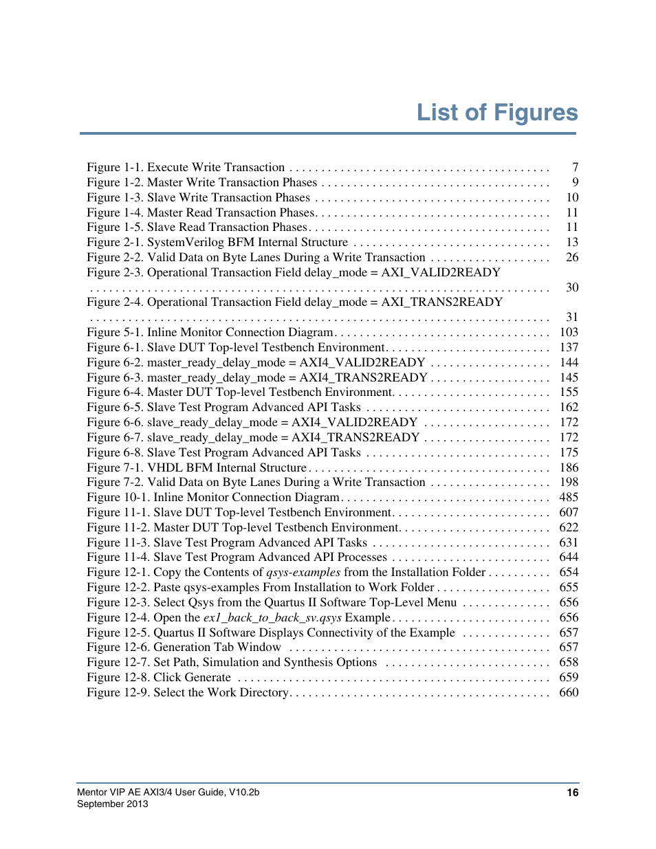 List of figures | Altera Mentor Verification IP Altera Edition AMBA AXI3/4TM User Manual | Page 16 / 783