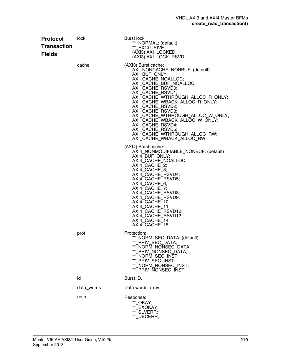 Altera Mentor Verification IP Altera Edition AMBA AXI3/4TM User Manual | Page 237 / 783
