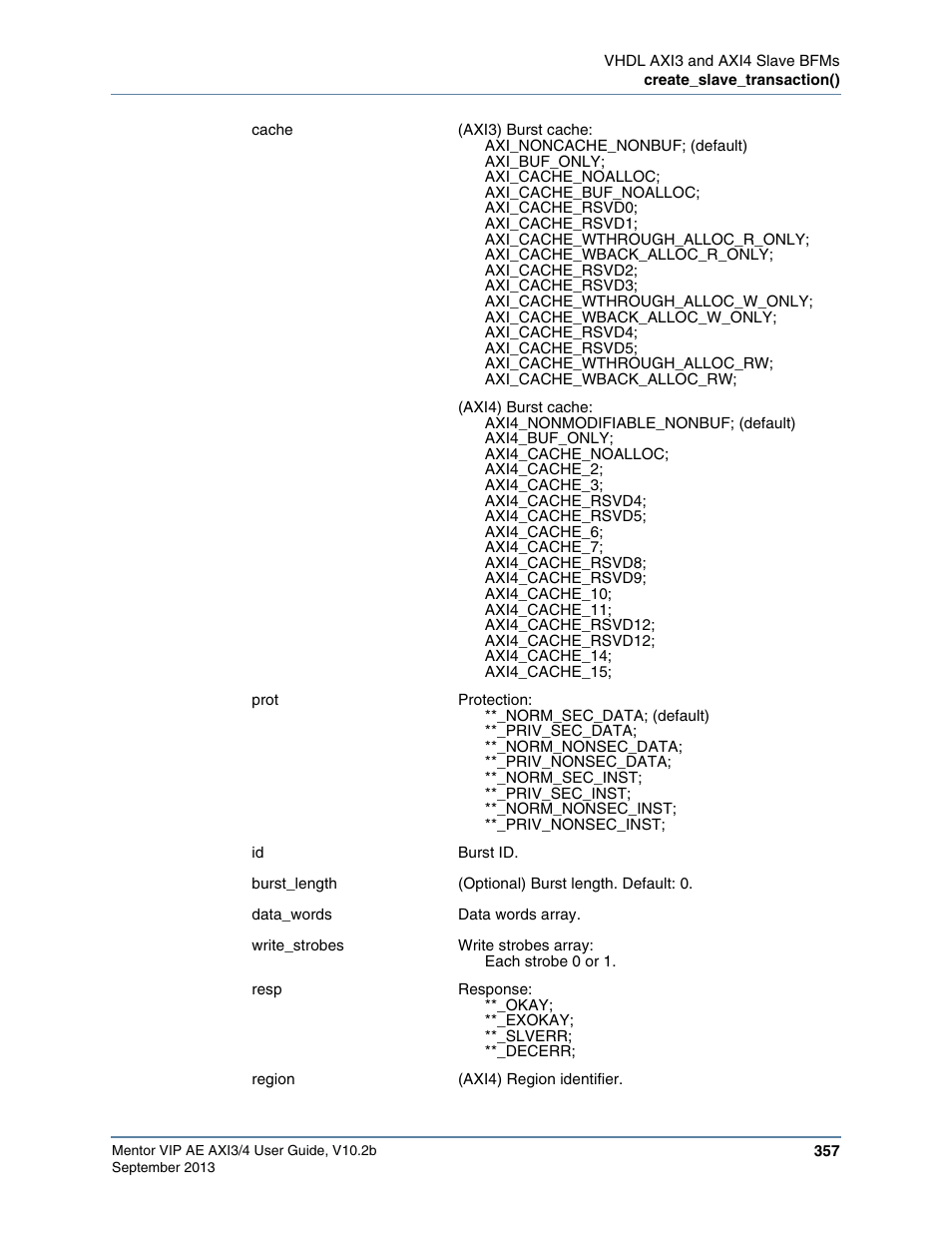 Altera Mentor Verification IP Altera Edition AMBA AXI3/4TM User Manual | Page 377 / 783