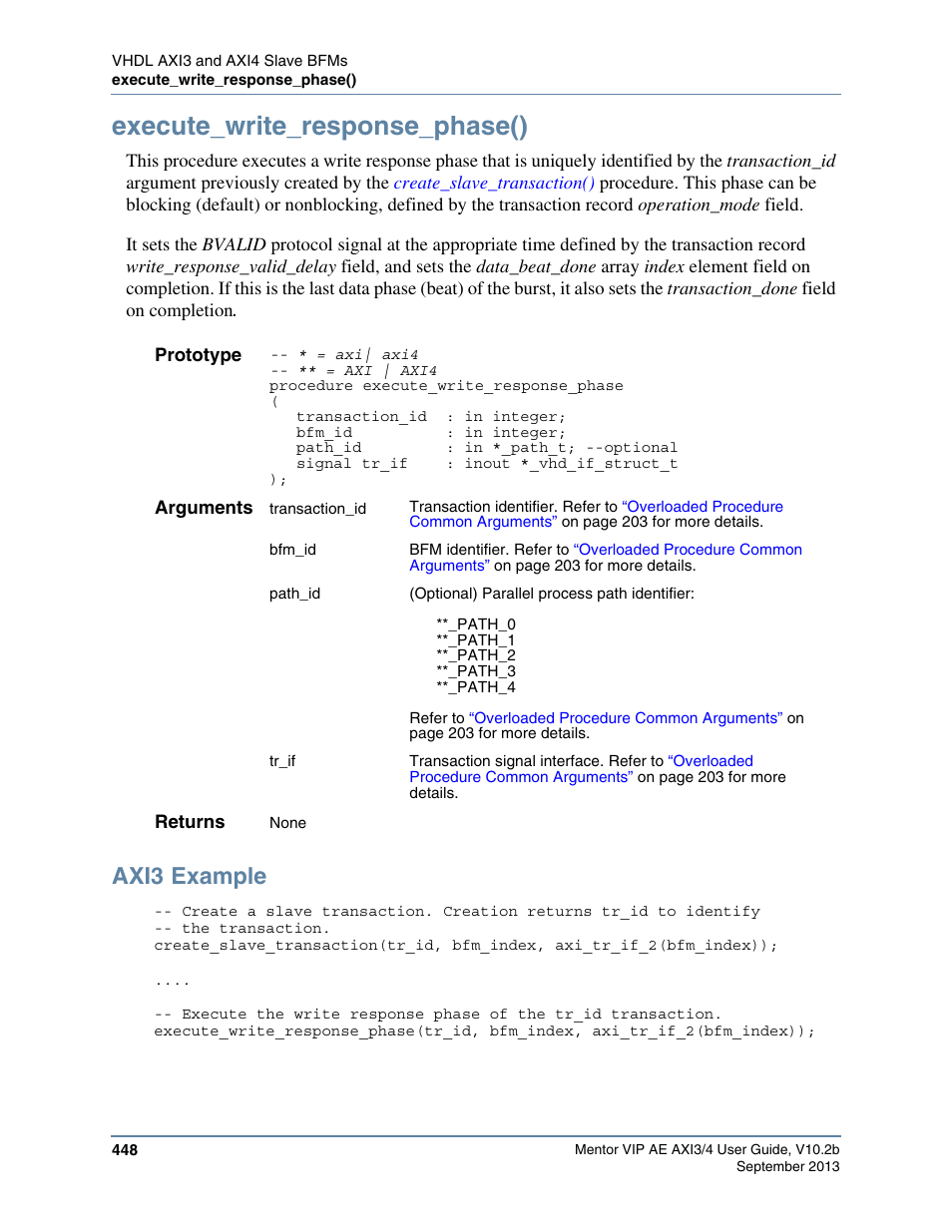 Execute_write_response_phase(), Axi3 example | Altera Mentor Verification IP Altera Edition AMBA AXI3/4TM User Manual | Page 468 / 783