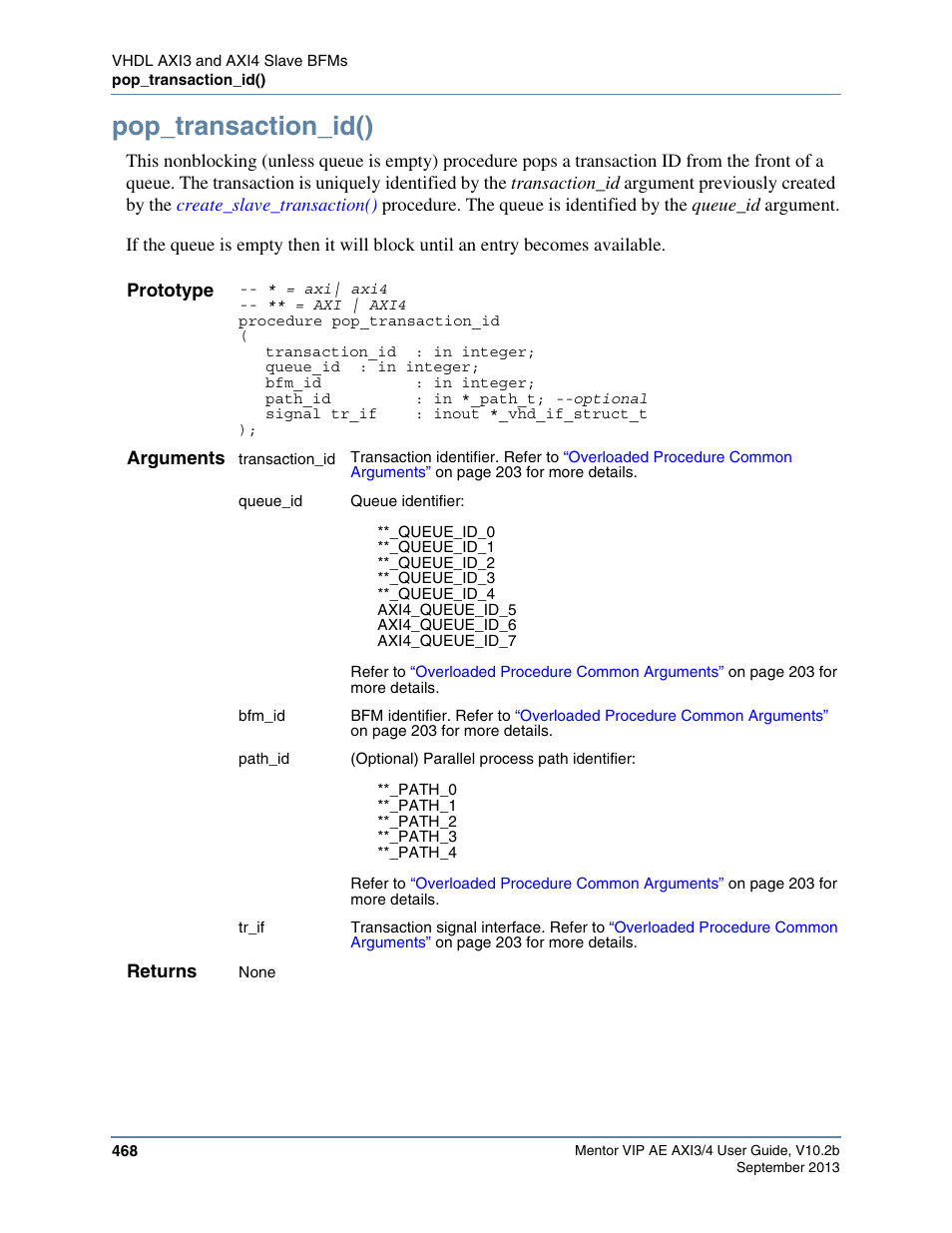 Pop_transaction_id() | Altera Mentor Verification IP Altera Edition AMBA AXI3/4TM User Manual | Page 488 / 783