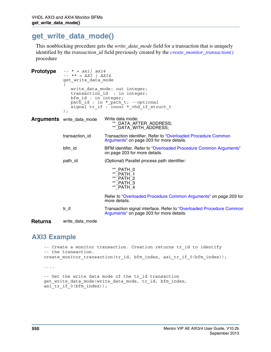 Get_write_data_mode(), Axi3 example | Altera Mentor Verification IP Altera Edition AMBA AXI3/4TM User Manual | Page 570 / 783