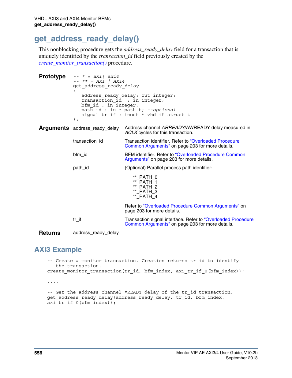 Get_address_ready_delay(), Axi3 example | Altera Mentor Verification IP Altera Edition AMBA AXI3/4TM User Manual | Page 576 / 783