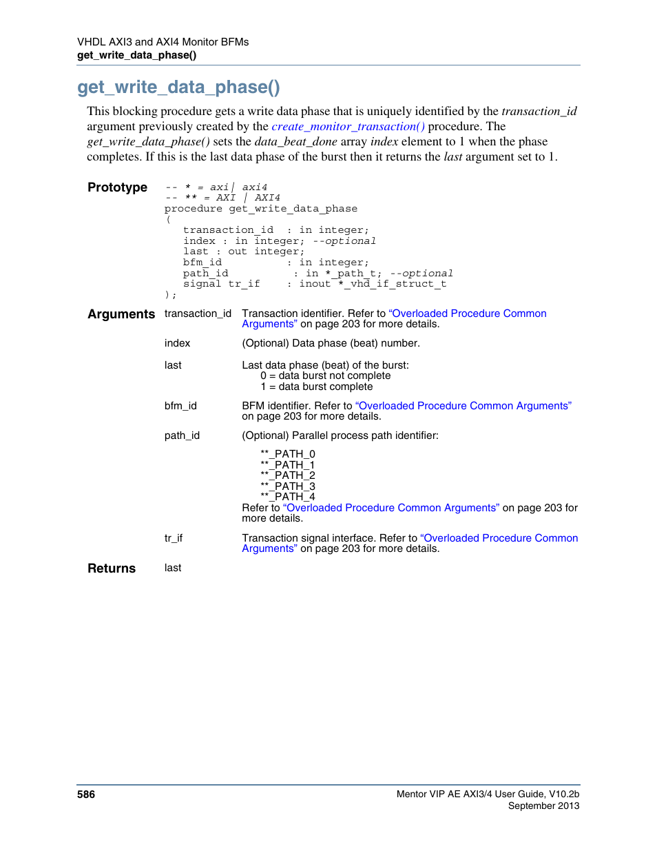 Get_write_data_phase() | Altera Mentor Verification IP Altera Edition AMBA AXI3/4TM User Manual | Page 606 / 783